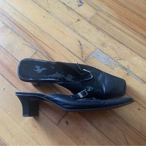 Vintage Mary janes kitten heel mules